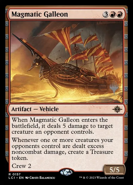 Galion magmatique, carte Magic PLCI 157p — extension The Lost Caverns of Ixalan Promos