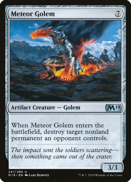 Meteor Golem, Magic card M19 241 — Core Set 2019 set