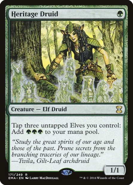 Heritage Druid, Magic card EMA 171 — Eternal Masters set