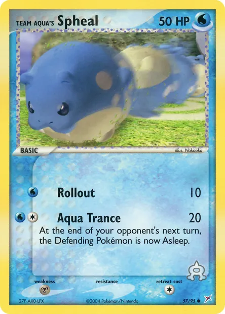 Team Aqua's Spheal, Pokémon card MA 57 — Team Magma vs Team Aqua set