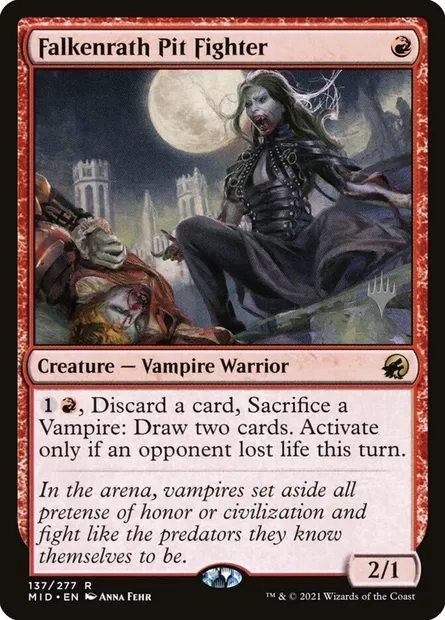 Combattante Falkenrath, carte Magic PMID 137p — extension Innistrad: Midnight Hunt Promos