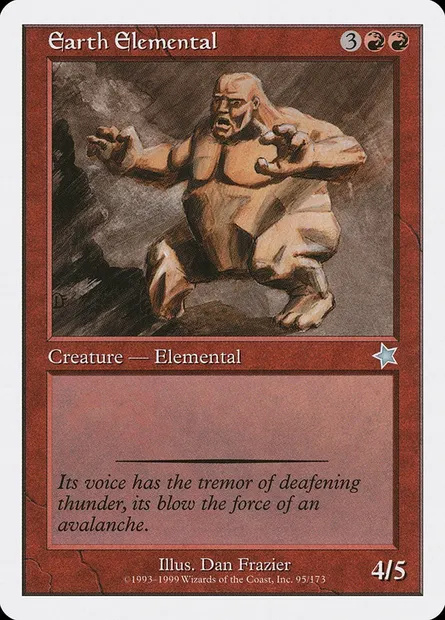 Earth Elemental, Magic card S99 95 — Starter 1999 set