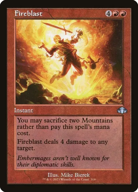 Fireblast, Magic card DMR 319 — Dominaria Remastered set