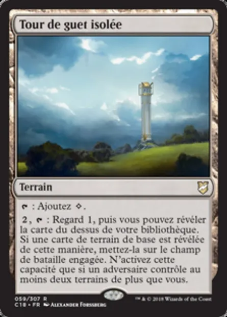 Tour de guet isolée, carte Magic C18 59 — extension Commander 2018