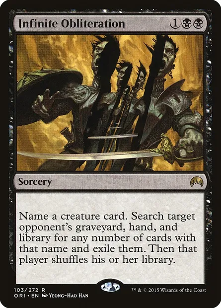 Infinite Obliteration, Magic card ORI 103 — Magic Origins set