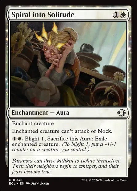 Spiral into Solitude, Magic card ECL 36 — Lorwyn Eclipsed set
