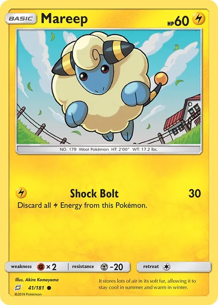 Mareep, Pokémon card TEU 41 — Team Up set