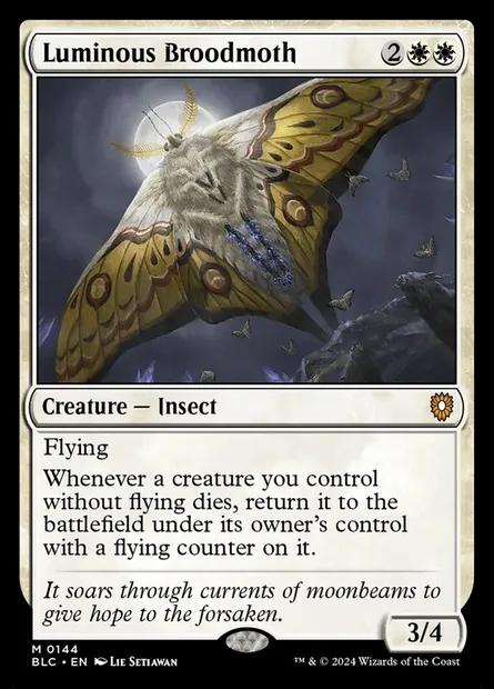 Luminous Broodmoth, Magic card BLC 144 — Bloomburrow Commander set