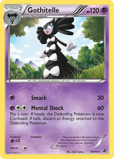 Gothitelle, Pokémon card EPO 48 — Emerging Powers set