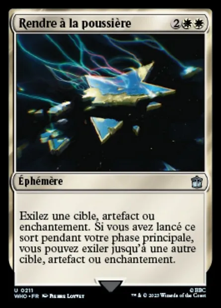 Rendre à la poussière, carte Magic WHO 211 — extension Doctor Who