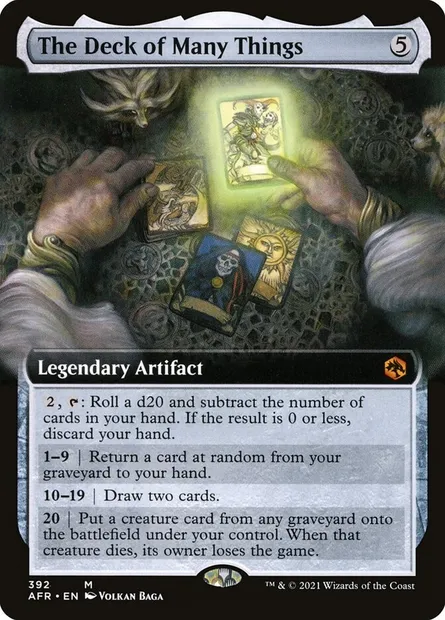 The Deck of Many Things, Magic card AFR 392 — Adventures in the Forgotten Realms set