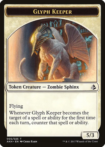 Glyph Keeper, Magic card TAKH 5 — Amonkhet Tokens set