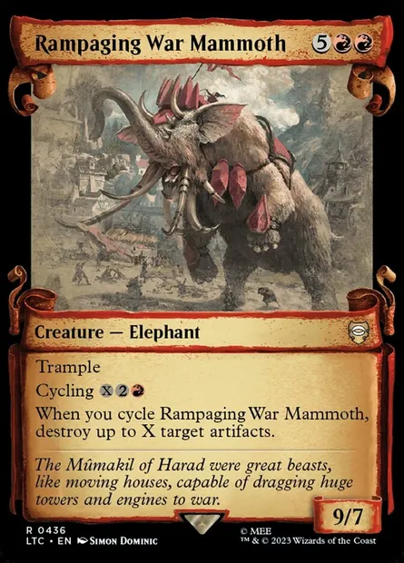 Rampaging War Mammoth, Magic card LTC 436 — Tales of Middle-earth Commander set