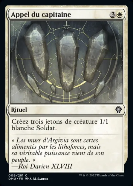 Appel du capitaine, carte Magic DMU 9 — extension Dominaria Uni