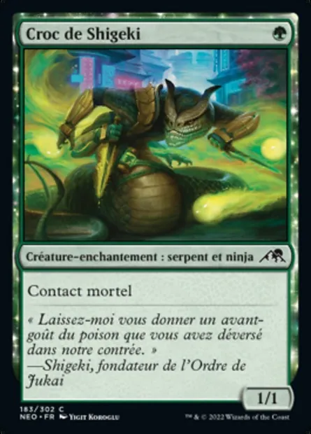 Croc de Shigeki, carte Magic NEO 183 — extension Kamigawa: La Dynastie Néon