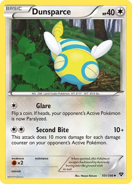 Dunsparce, Pokémon card XY 101 — XY set