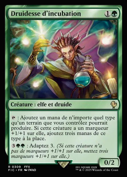 Druidesse d'incubation, carte Magic FIC 309 — extension Final Fantasy Commander