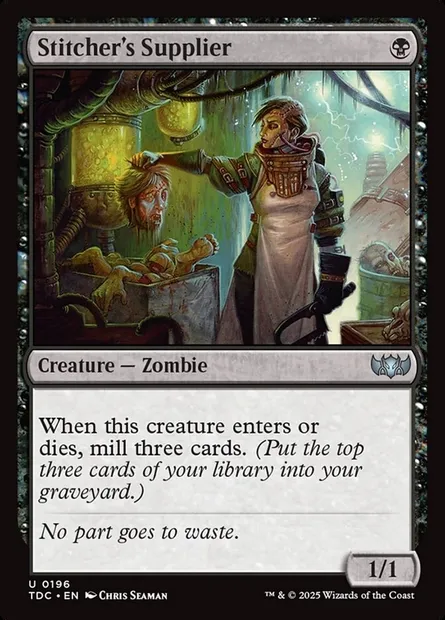 Stitcher's Supplier, Magic card TDC 196 — Tarkir: Dragonstorm Commander set