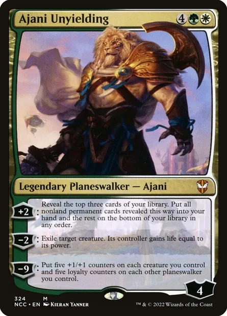 Ajani Unyielding, Magic card NCC 324 — New Capenna Commander set