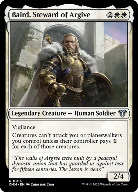Baird, Steward of Argive, Magic card CMM 15 — Commander Masters set