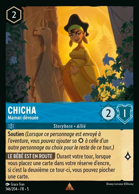 Chicha - Maman dévouée, carte Disney Lorcana CH5-146 — extension Ciel Scintillant