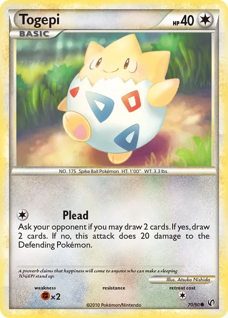 Togepi, Pokémon card UD 70 — Undaunted set