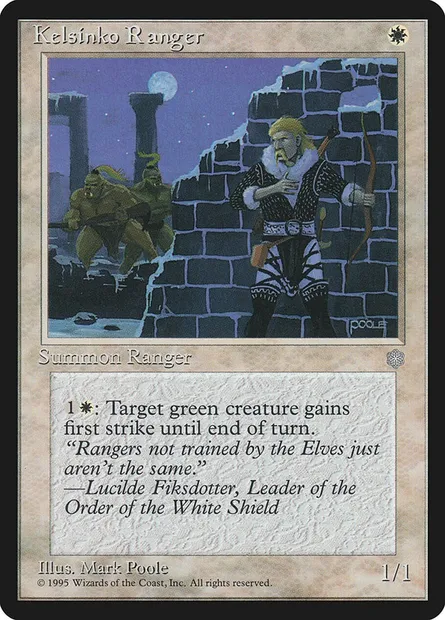 Kelsinko Ranger, Magic card ICE 33 — Ice Age set