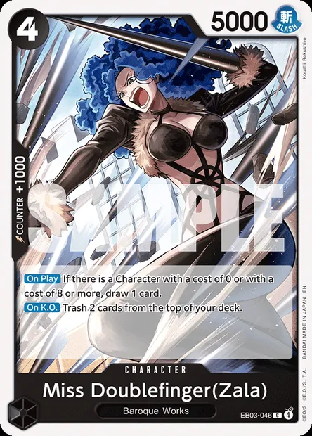 Miss Doublefinger(Zala), One Piece card EB03-046 — ONE PIECE HEROINES EDITION set