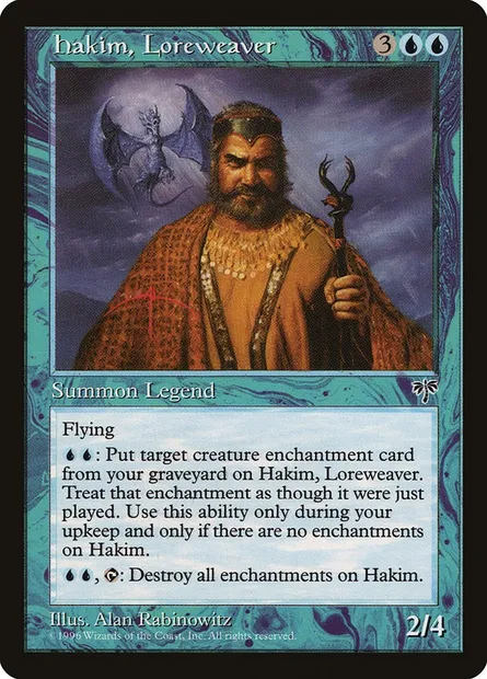 Hakim, Loreweaver, Magic card MIR 68 — Mirage set