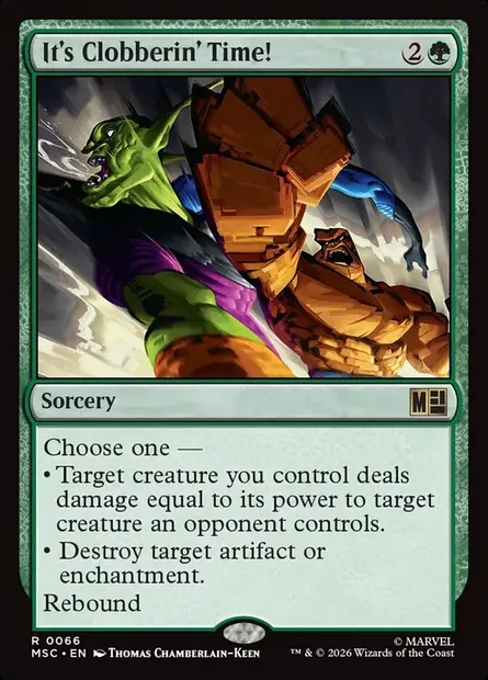 It's Clobberin' Time!, Magic card MSC 66 — Marvel Super Heroes Commander set