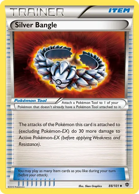 Silver Bangle, Pokémon card PLB 88 — Plasma Blast set