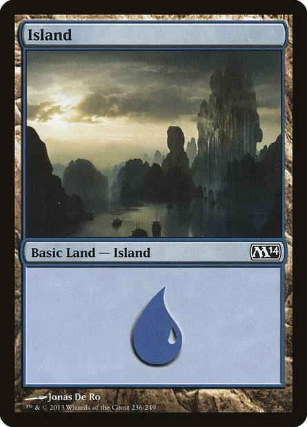 Island, Magic card M14 236 — Magic 2014 set