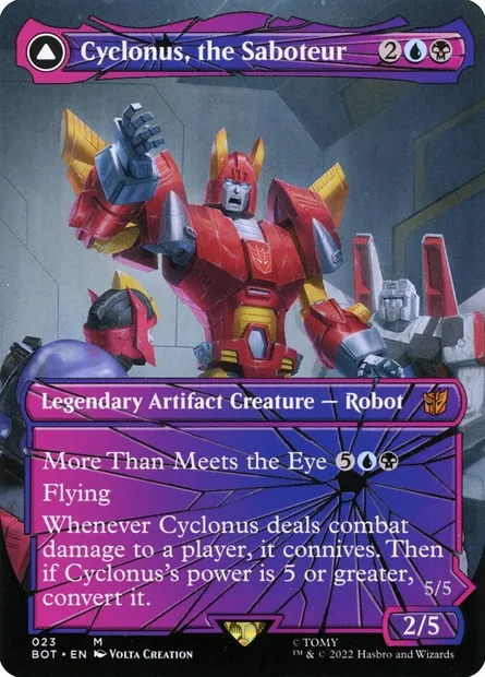 Cyclonus, the Saboteur // Cyclonus, Cybertronian Fighter, carte Magic BOT 23 — extension Transformers