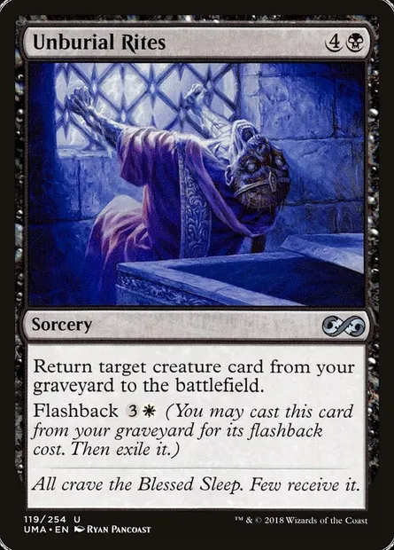 Unburial Rites, Magic card UMA 119 — Ultimate Masters set