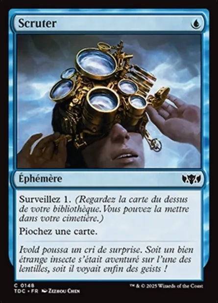 Scruter, carte Magic TDC 148 — extension Tarkir: Dragonstorm Commander