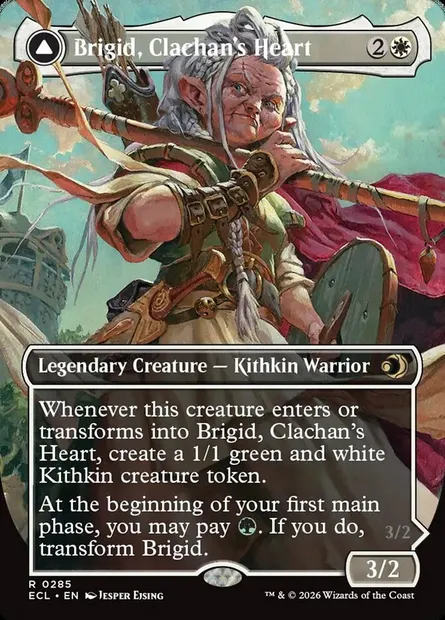 Brigid, Clachan's Heart // Brigid, Doun's Mind, Magic card ECL 285 — Lorwyn Eclipsed set