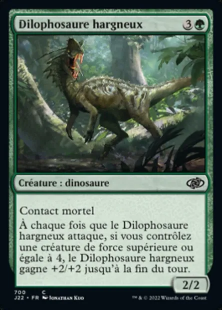 Dilophosaure hargneux, carte Magic J22 700 — extension Jumpstart 2022