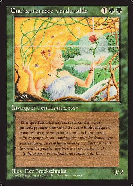 Enchanteresse verduralde, carte Magic FBB 223 — extension Foreign Black Border