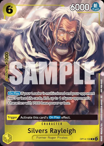 Silvers Rayleigh, carte One Piece OP14-108 — extension LES SEPT DE LA MER D'AZUR