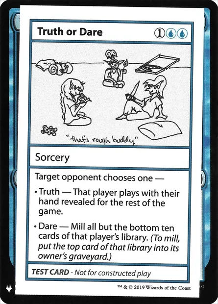 Truth or Dare, carte Magic CMB1 32 — extension Mystery Booster Playtest Cards 2019