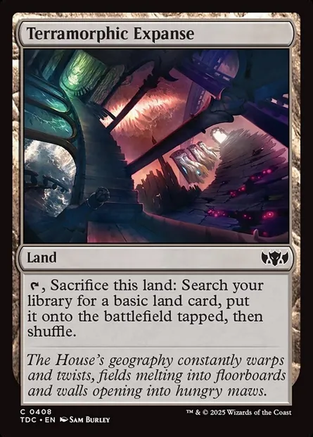 Terramorphic Expanse, Magic card TDC 408 — Tarkir: Dragonstorm Commander set