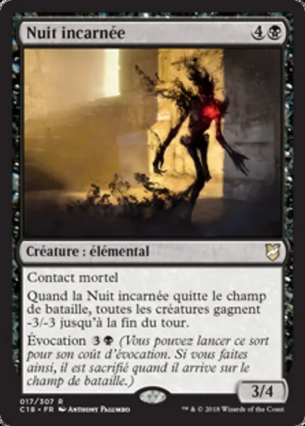 Nuit incarnée, carte Magic C18 17 — extension Commander 2018