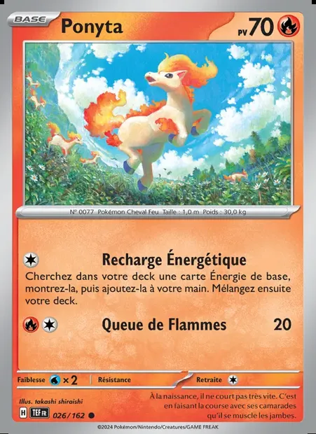 Ponyta, carte Pokémon TEF 026 — extension Forces Temporelles
