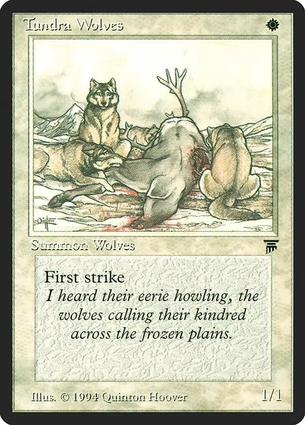 Tundra Wolves, Magic card LEG 40 — Legends set