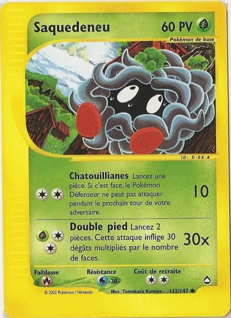 Saquedeneu, carte Pokémon AQ 112 — extension Aquapolis