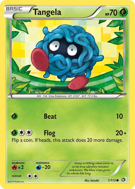 Tangela, Pokémon card LTR 1 — Legendary Treasures set