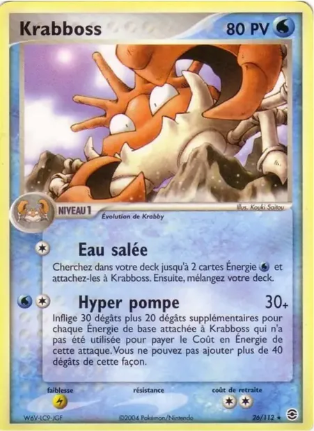 Krabboss, carte Pokémon RG 26 — extension EX Rouge Feu & Vert Feuille