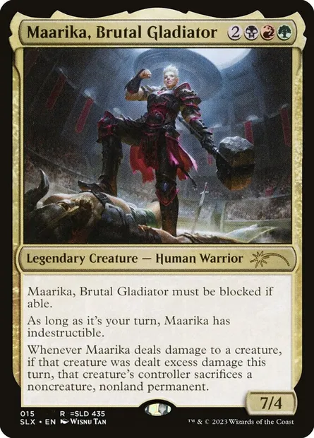 Maarika, Brutal Gladiator, carte Magic SLX 15 — extension Universes Within