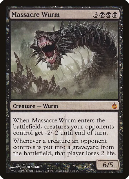 Massacre Wurm, Magic card MBS 46 — Mirrodin Besieged set