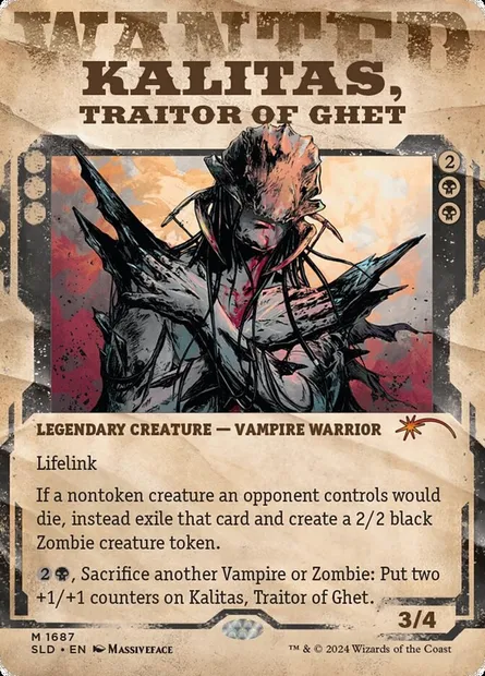 Kalitas, Traitor of Ghet, Magic card SLD 1687 — Secret Lair Drop set